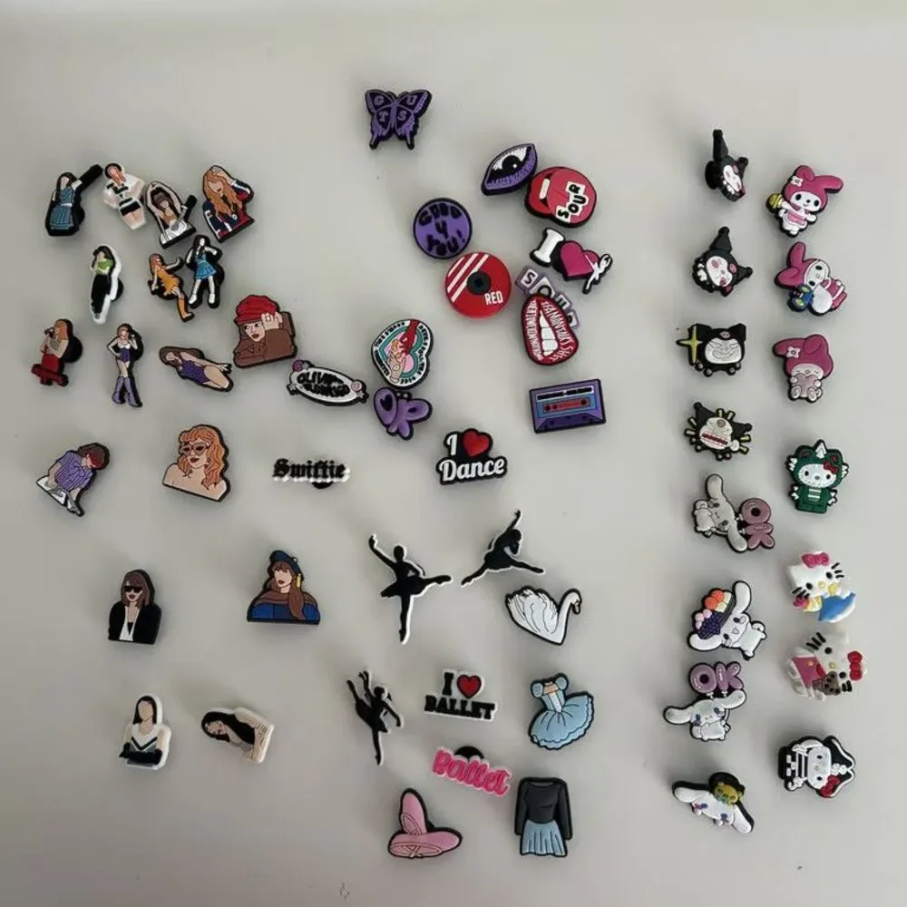 41pc Shoe Charms Lot Taylor Swift Sanrio Olivia Rodrigo BLACKPINK Ballet Jibbitz